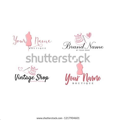 Tailor Sewing Vintage Mannequin Fashion Floral Stock Vector Royalty