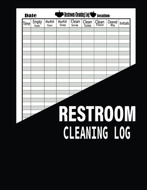 Buy Restroom Cleaning Log Restroom Cleaning Equipment Daily Janitorial Checklist Bathroom