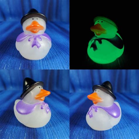 Mini Glow In The Dark Halloween Witch Rubber Duck 1 25 Ducks Only