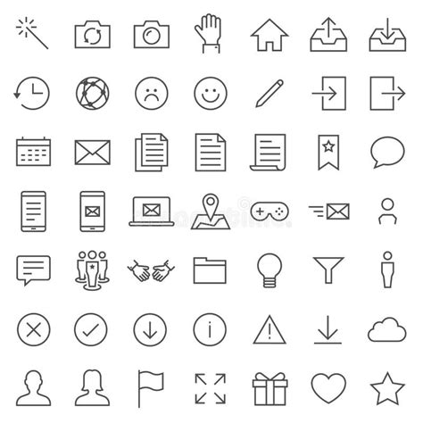 Línea Sistema Del Vector De La Encuesta Del Icono Contiene Los Iconos