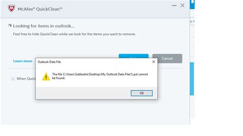 Outlook Error Pop Up Microsoft Community