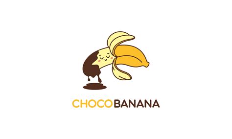 Chocolate Banana Logo Illustration With Funny Character 23798191 Vector