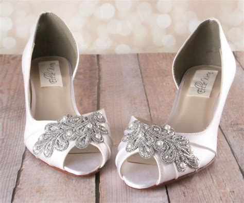 Vintage Wedding Shoes Custom Wedding Shoes Art Deco Wedding Wedding Accessories Ivory Bridal