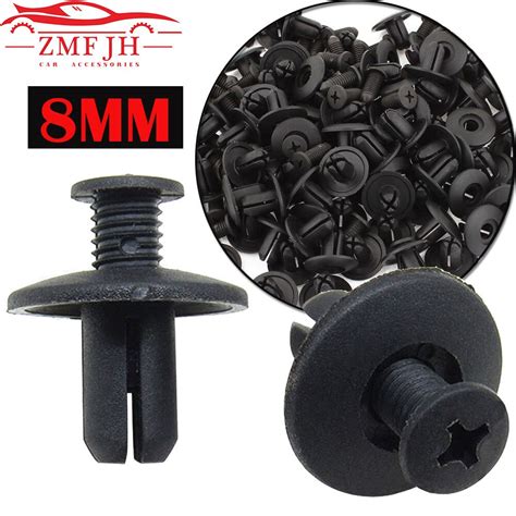 1020304050pcs Universal Car Bumper Fender 8mm Hole Plastic Rivets Fasteners Screw Car