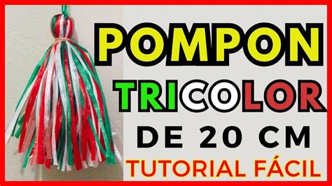 Como Hacer Pompones De Rafia Tricolor Borlas De Rafia Paso A Paso