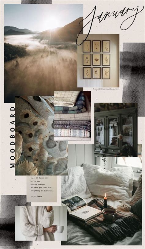 January Moodboard Yearly Goals Sweet Horizon Blog January