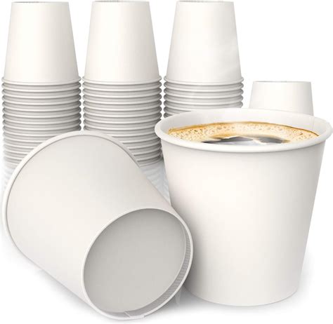 Lakesstory 4 Oz White Paper Cups 50 Ct Hot Beverage Cup