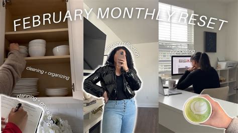 February Monthly Reset L January Reflection Budgeting Goal Setting