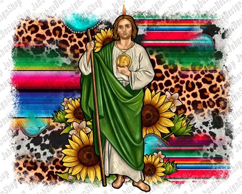 San Judas Western Background Png Sublimation Design Jude The Apostle