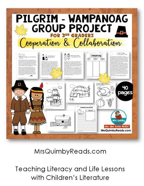 Pilgrims - Wampanoag | Collaborative Group Work | Literacy | History ...