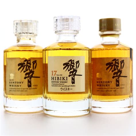 Hibiki 17 Year Old And Suntory Miniature 3 X 5cl Whisky Auctioneer