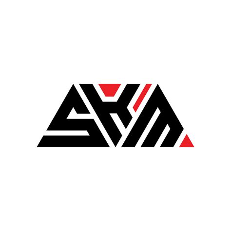 SKM triangle letter logo design with triangle shape. SKM triangle logo design monogram. SKM ...