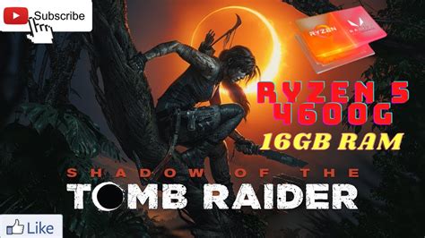 Shadow Of The Tomb Raider Ryzen 5 4600g Vega 7 Sem Placa De Video