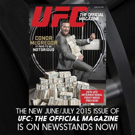 The Junejuly Cover Of Ufc Magazine Featuring Conor Mcgregor Mma