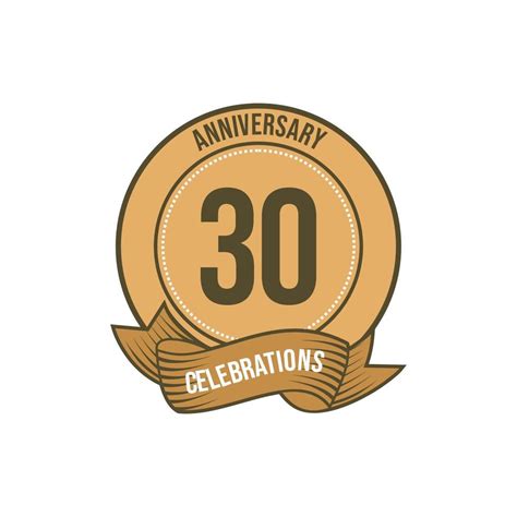 30 Years Anniversary Celebration Vector Template Design Illustration