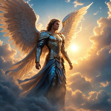 Best 13 Ethereal Archangel Michael in Iridescent Blues and… – AI Art