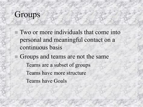 Groups