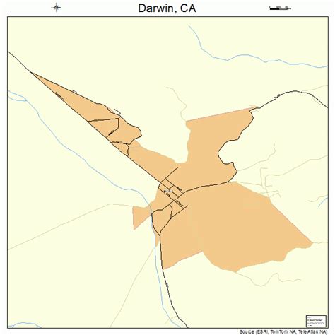 Darwin California Street Map 0618030