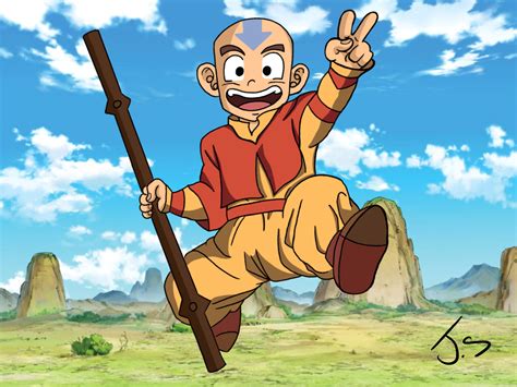 Artstation Kid Goku X Aang