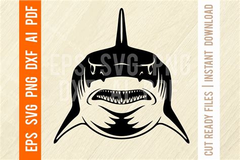 Shark Head Stencil