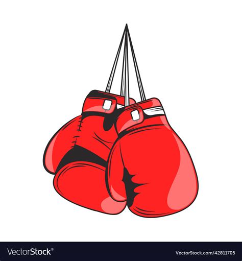 Hanging Boxing Gloves Royalty Free Vector Image