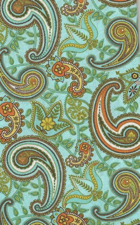 Fabric Design Olive Brown Paisley Paisley Hippie Living Hippie