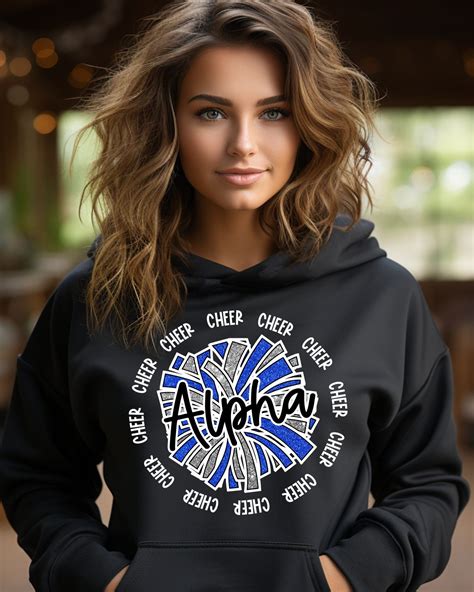 Alpha Cheer Pom Circle Dtf Transfer Rustic Grace Heat Transfer Company