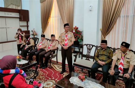 Ketua Kwarda Riau Sambut Kepulangan Kontingen Lt V Tahun Proses