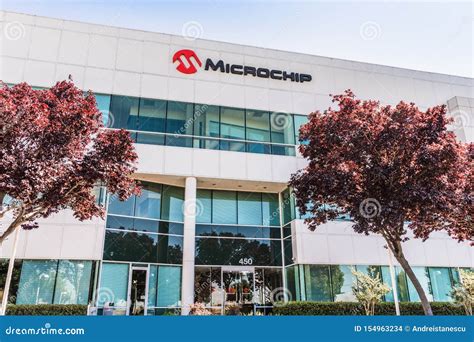 August 1 2019 San Jose CA USA Microchip Headquarters In Silicon