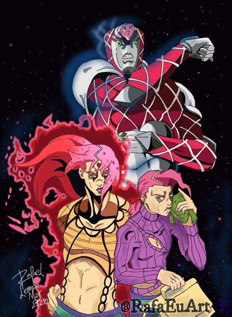 Diavolodoppio And King Crimson Jojos Bizarre Adventure King Crimson Ilustraciones