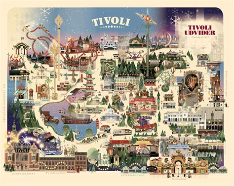 Copenhagen Tivoli - Christmas park map on Behance