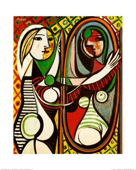 Girl Before A Mirror C Art Print By Pablo Picasso Walmart