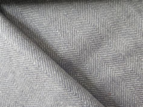 Grace And Goldney Grey Herringbone Linen Fabric Sample