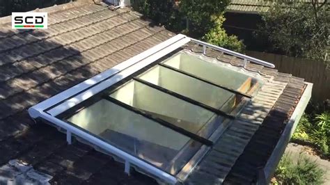 Retractable Motorized Balcony Conservatory Skylight Roof Retractable