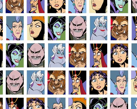 Disney Villains Villains Grid From Springs Creative Fabric | Etsy UK