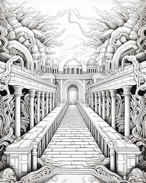 Ominous Style Adult Coloring Pages Premium Ai Generated Image