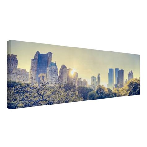 Peaceful Central Park Leinwandbild Im Panoramaformat Wallart