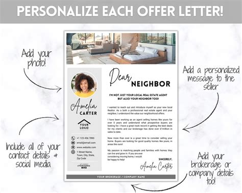 Realtor Introduction Letter Real Estate Agent Template New Etsy