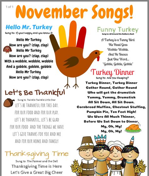 Lesson Plan Ideas For November Preschool