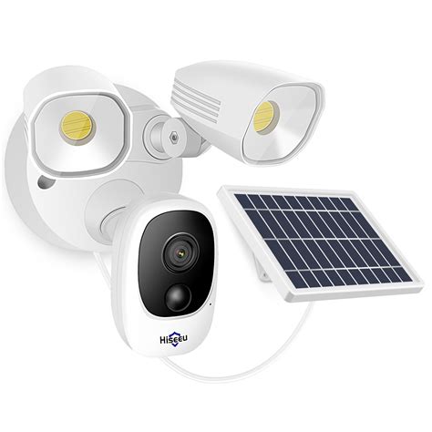 Hiseeu Solar Powered Floodlight Camera Wireless Security Camera ...