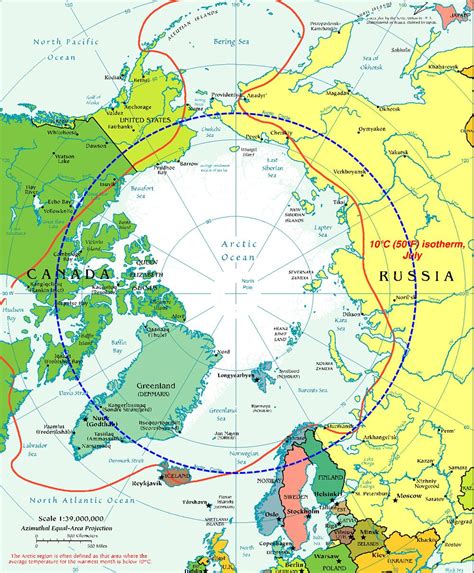 Arctic Circle Map, showing 7 neighbouring countries - Bugbog | Arctic ...