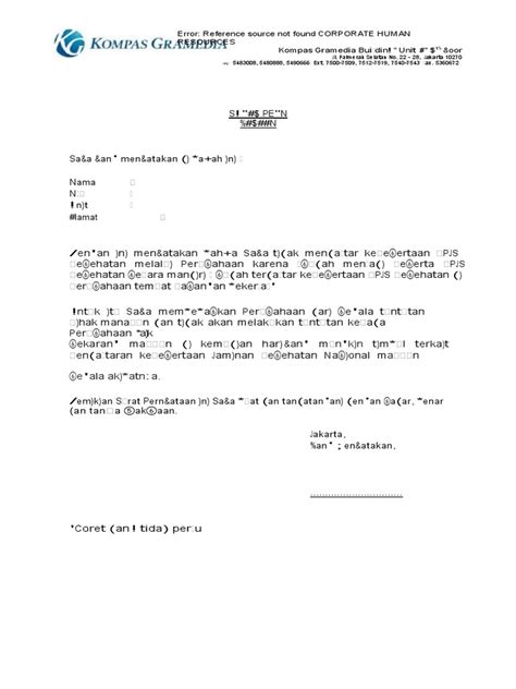 Contoh Surat Pernyataan Ketidak Ikutsertaan Bpjs Pt Pdf