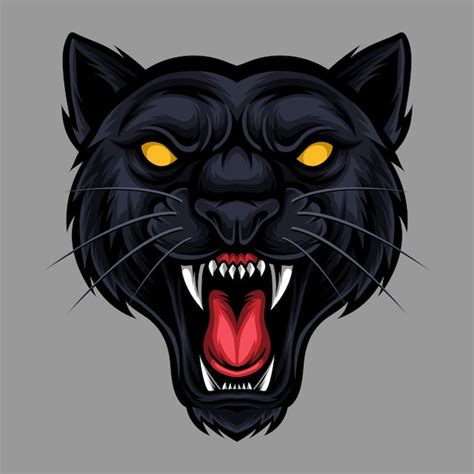 Premium Vector | Black panther logo template design