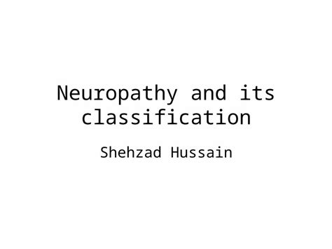 Ppt Neuropathy And Its Classification Dokumentips