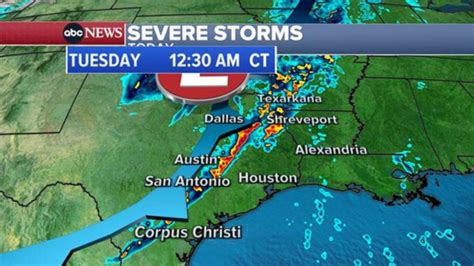 Tornado watch, thunderstorm warnings issued in parts of Texas - ABC News