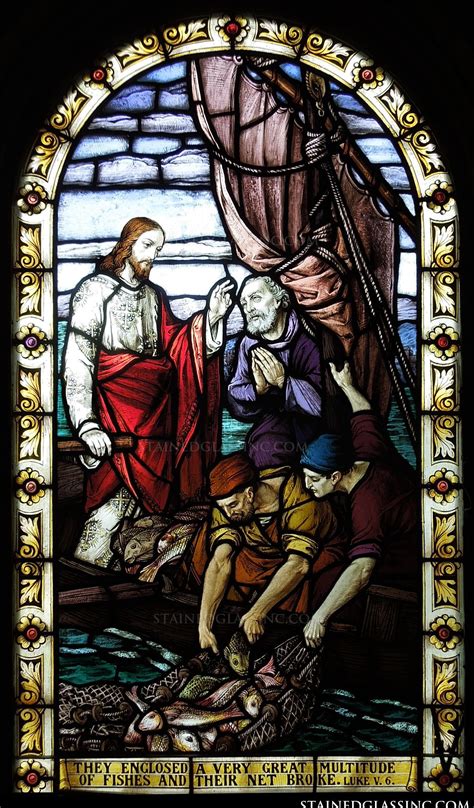 The Call To Saint Andrew Stained Glass Windows Church Stained Glass Windows Catholic Art