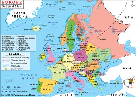 Europe Political Map With Capitals - Draw A Topographic Map