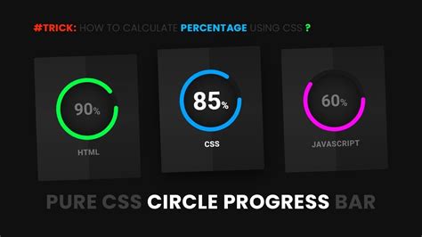 Pure Css Circular Progress Bar Html Css Svg Youtube