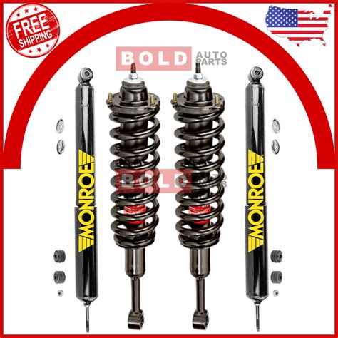 Monroe Front Complete Strut Rear Shocks Pcs Set For Toyota Tacoma Fj