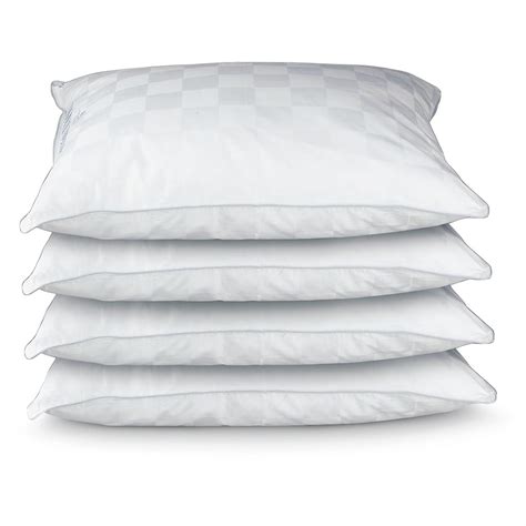 4 - Pk. Royal Velvet® Down and Feather - fill High - loft Pillows ...